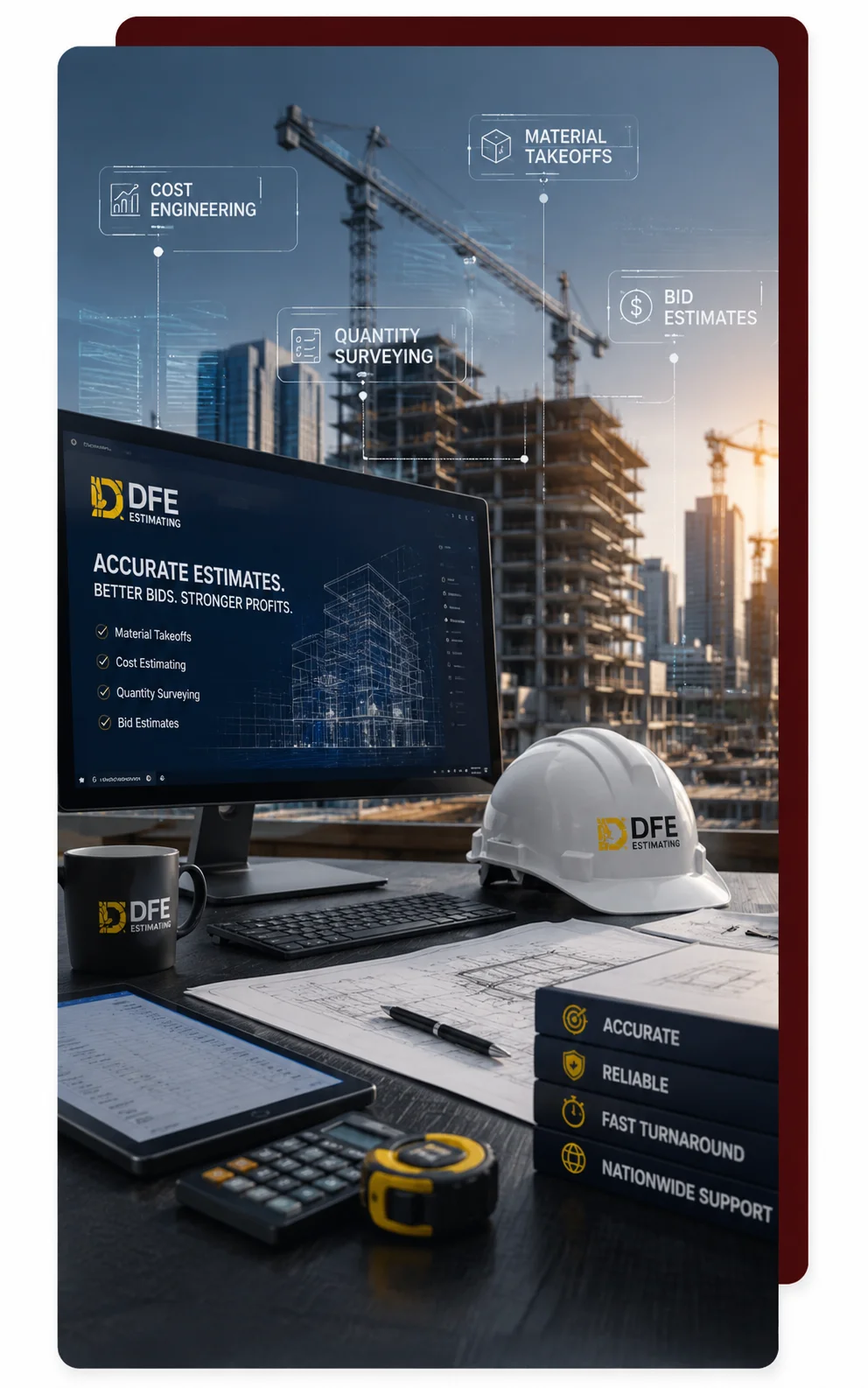 Construction estimating services helping contractors analyze project costs and construction bids